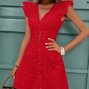 NWOT Red Midi Dress